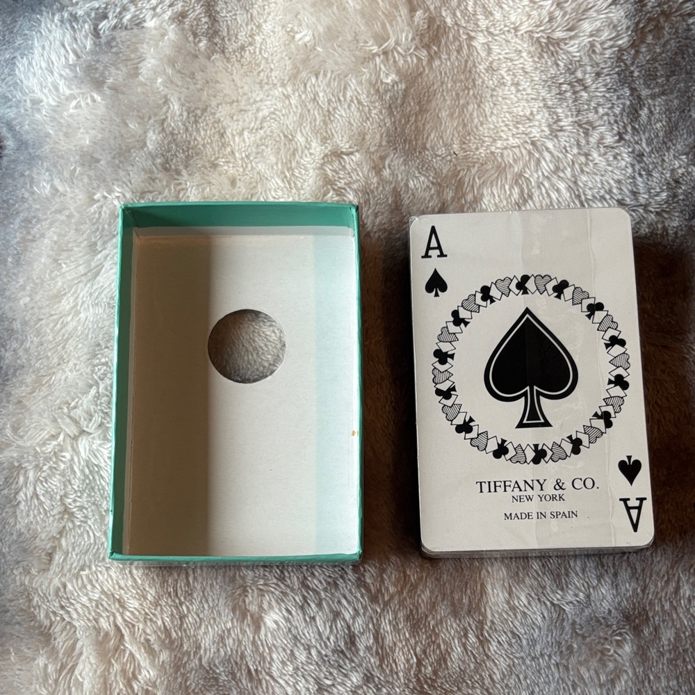 Tiffany & Co. Black and White Ace of Spades Playing Cards Made in Spain.